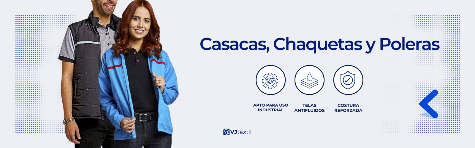 Confección de casacas corporativas, chalecos, chaquetas y poleras para empresas. Cortaviento, polar, impermeable, acolchada, soft shell, personalizado bordado VJTextil