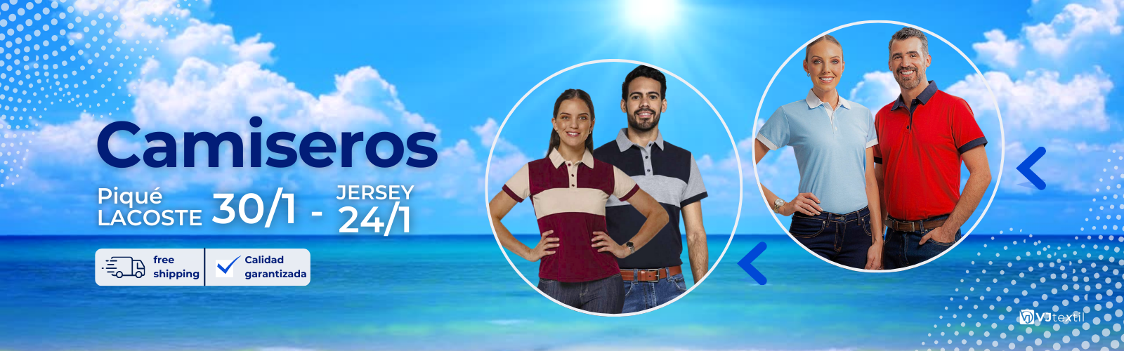 Confección de polos camiseros para empresas 100% algodón telas piqué  con calidad garantizada por VJTextil.