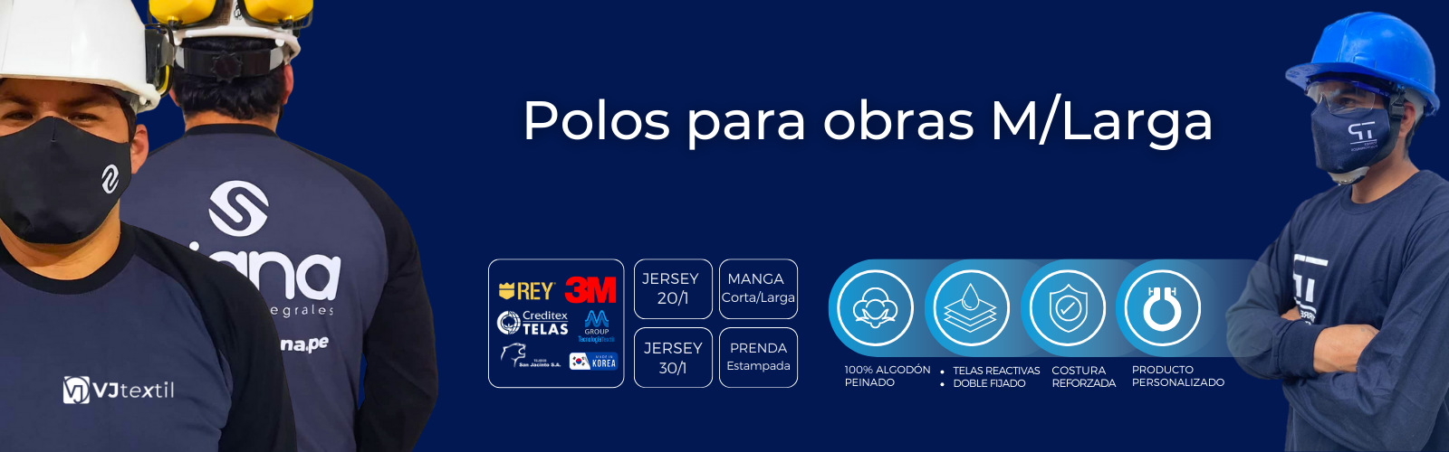 polos manga larga de trabajo. polos publicitarios para obras con estampado. 
